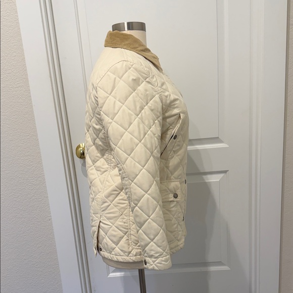 Lauren Ralph Lauren Beige Quilted Utility Jacket - Picture 2 of 9